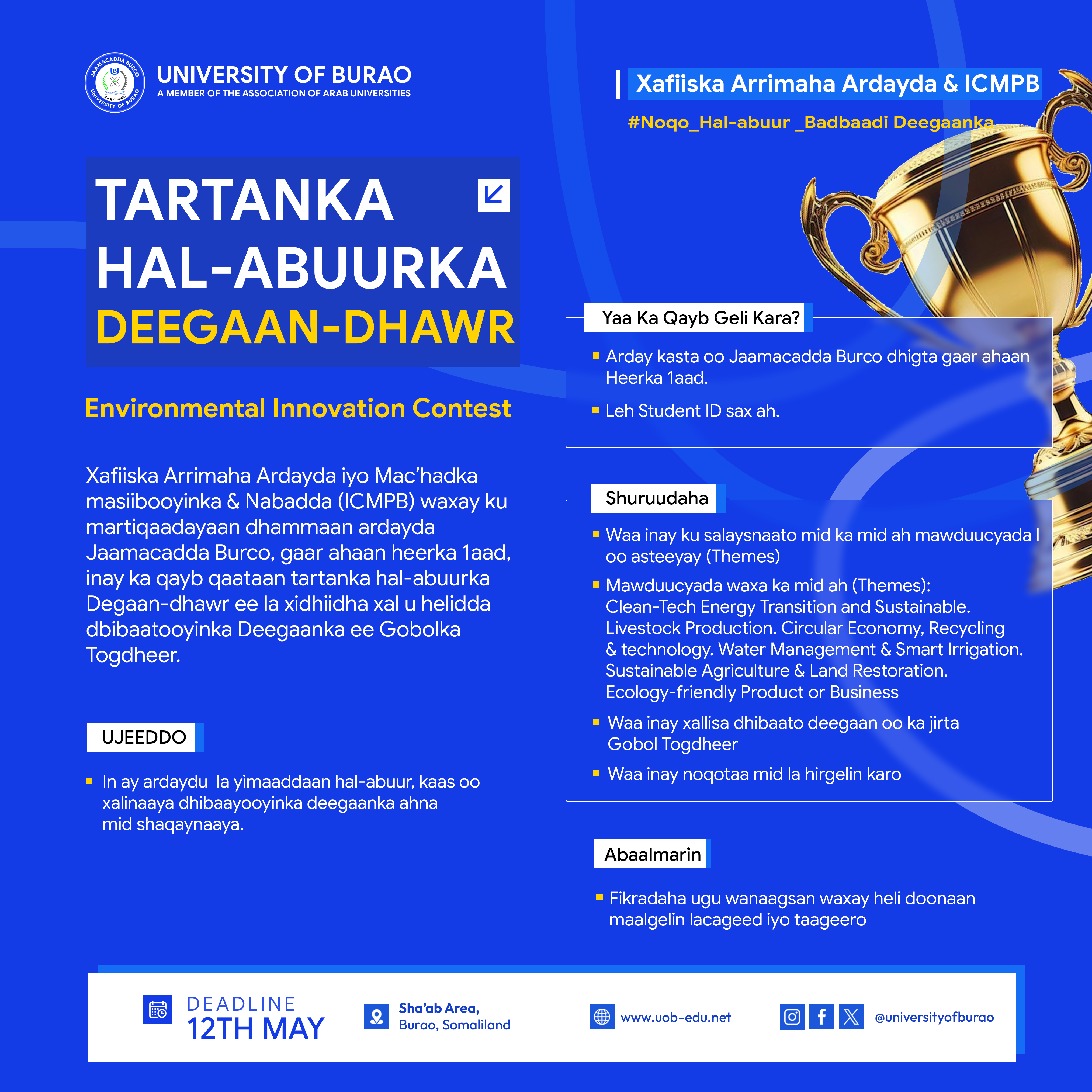 TARTANKA HAL-ABUURKA DEEGAANKA